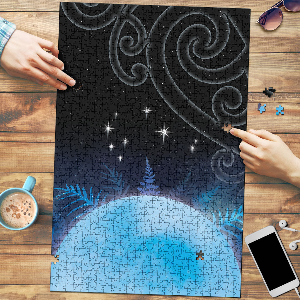 New Zealand Matariki Puzzle Pleiades Star Cluster Blue Galaxy