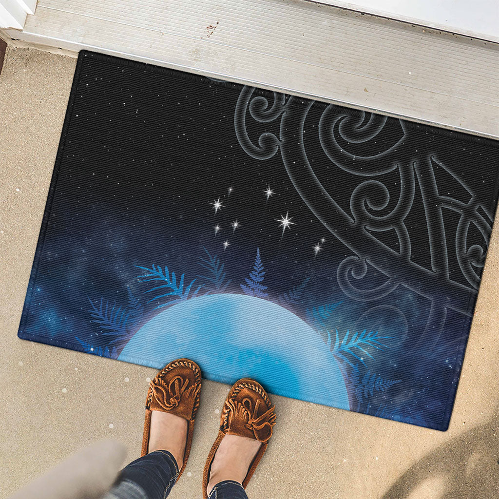 New Zealand Matariki Rubber Doormat Pleiades Star Cluster Blue Galaxy