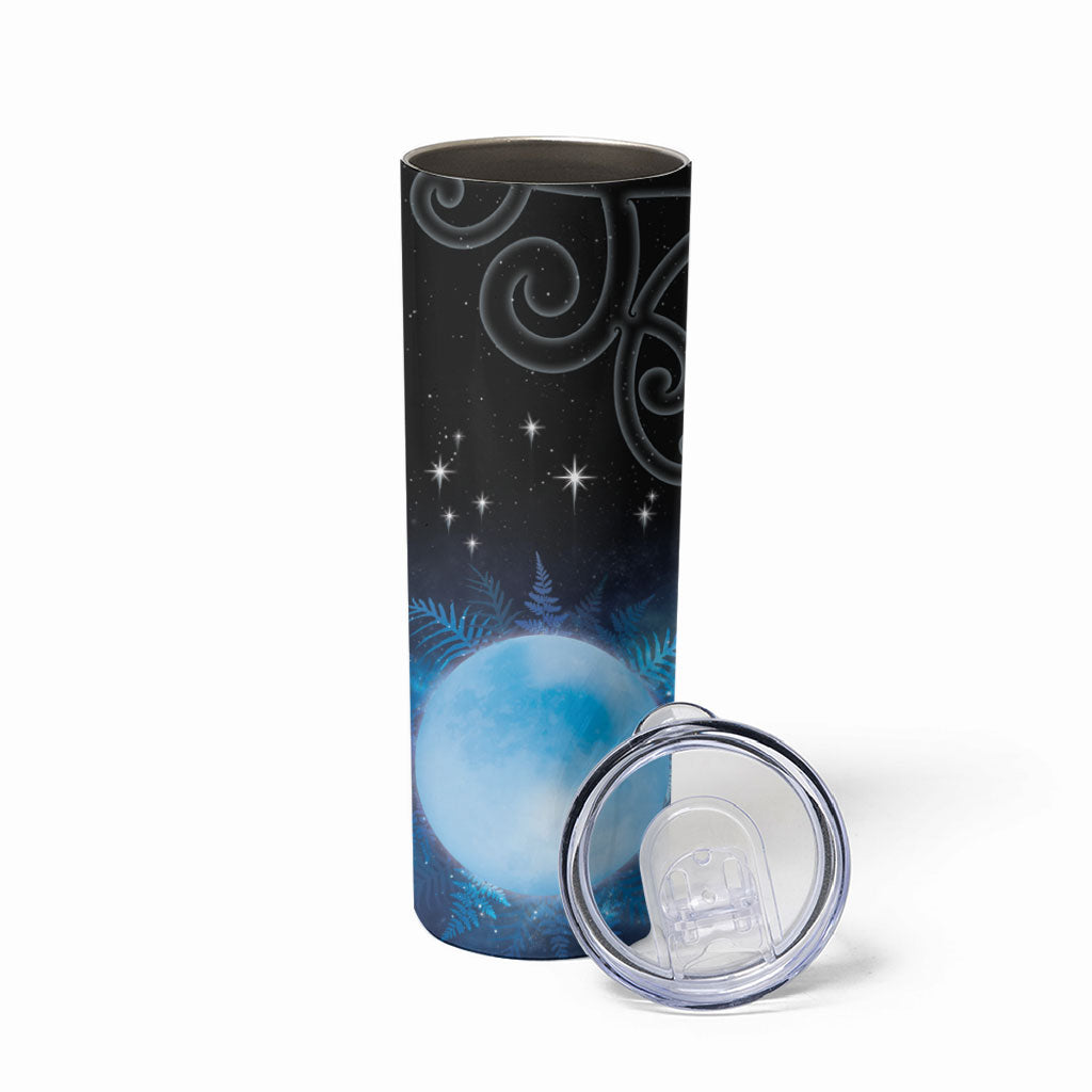 New Zealand Matariki Skinny Tumbler Pleiades Star Cluster Blue Galaxy