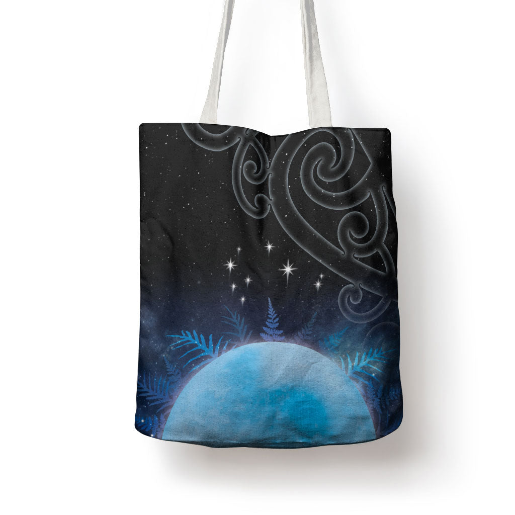 New Zealand Matariki Tote Bag Pleiades Star Cluster Blue Galaxy