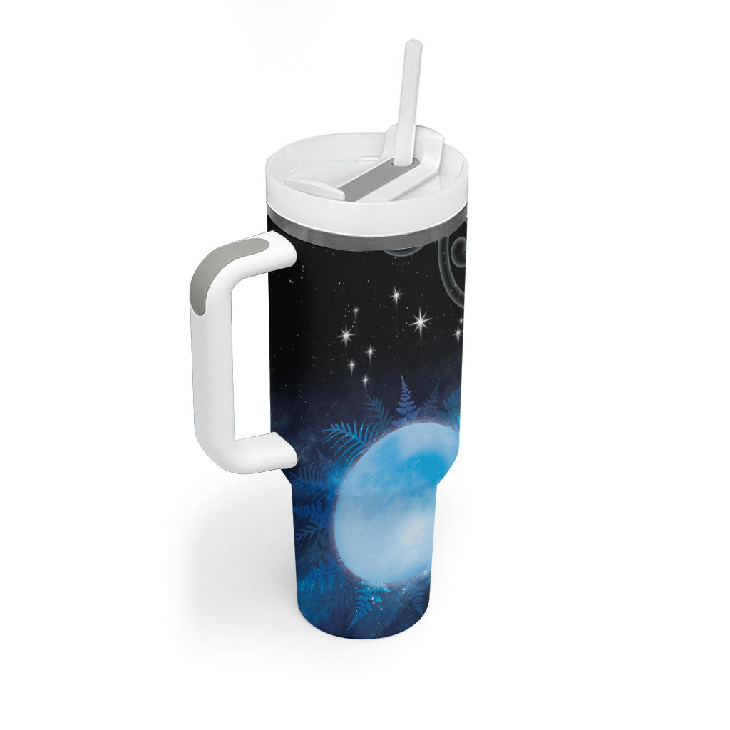 New Zealand Matariki Tumbler With Handle Pleiades Star Cluster Blue Galaxy