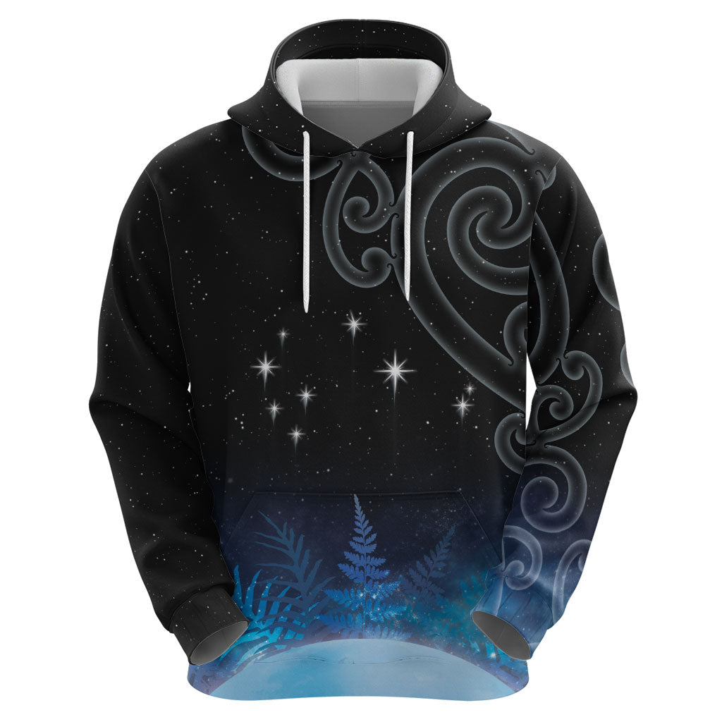 New Zealand Matariki Zip Hoodie Pleiades Star Cluster Blue Galaxy LT05 - Polynesian Pride