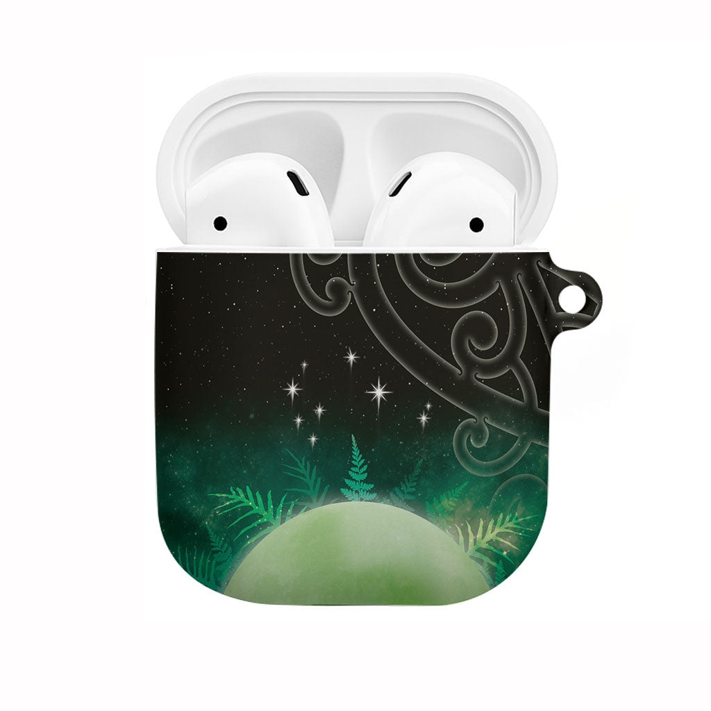 New Zealand Matariki AirPods Case Pleiades Star Cluster Green Galaxy