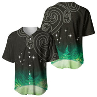 New Zealand Matariki Baseball Jersey Pleiades Star Cluster Green Galaxy