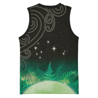 New Zealand Matariki Basketball Jersey Pleiades Star Cluster Green Galaxy
