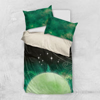 New Zealand Matariki Bedding Set Pleiades Star Cluster Green Galaxy
