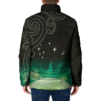 New Zealand Matariki Padded Jacket Pleiades Star Cluster Green Galaxy