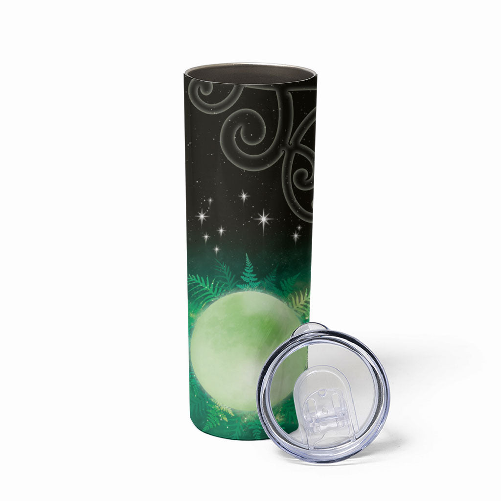 New Zealand Matariki Skinny Tumbler Pleiades Star Cluster Green Galaxy LT05 - Polynesian Pride