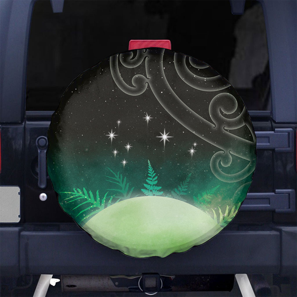 New Zealand Matariki Spare Tire Cover Pleiades Star Cluster Green Galaxy