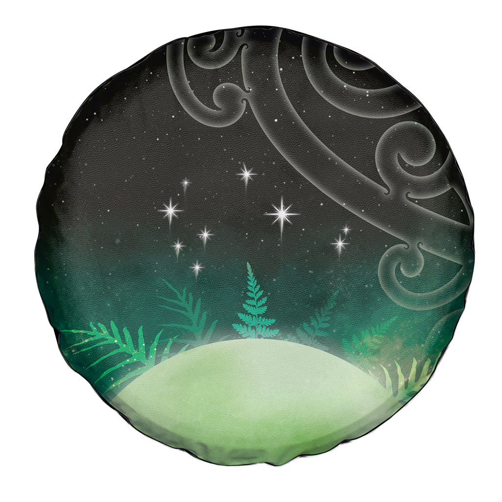 New Zealand Matariki Spare Tire Cover Pleiades Star Cluster Green Galaxy