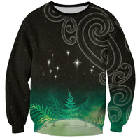 New Zealand Matariki Sweatshirt Pleiades Star Cluster Green Galaxy