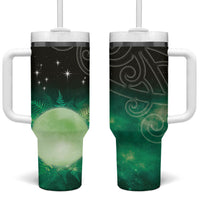 New Zealand Matariki Tumbler With Handle Pleiades Star Cluster Green Galaxy