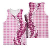 Pink Hawaii Palaka Basketball Jersey Hawaiian Honohono Lei