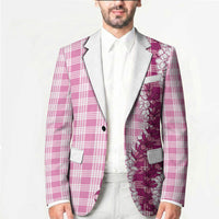 Pink Hawaii Palaka Blazer Hawaiian Honohono Lei