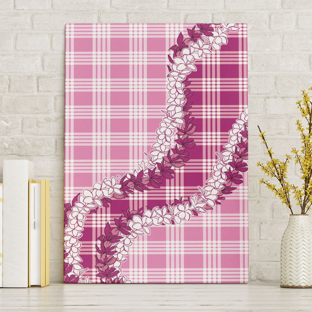 Pink Hawaii Palaka Canvas Wall Art Hawaiian Honohono Lei