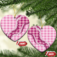 Pink Hawaii Palaka Ceramic Ornament Hawaiian Honohono Lei LT05 Heart Pink - Polynesian Pride