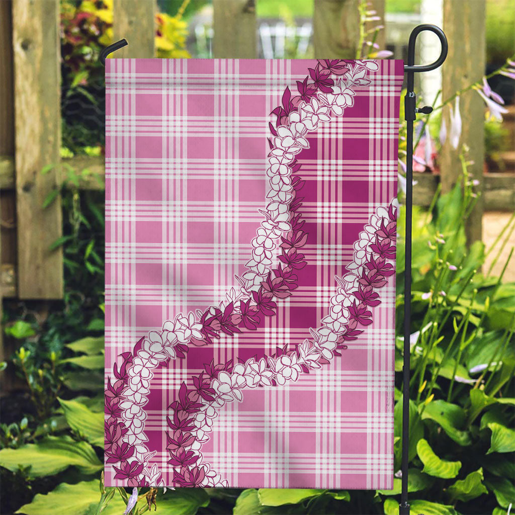 Pink Hawaii Palaka Garden Flag Hawaiian Honohono Lei