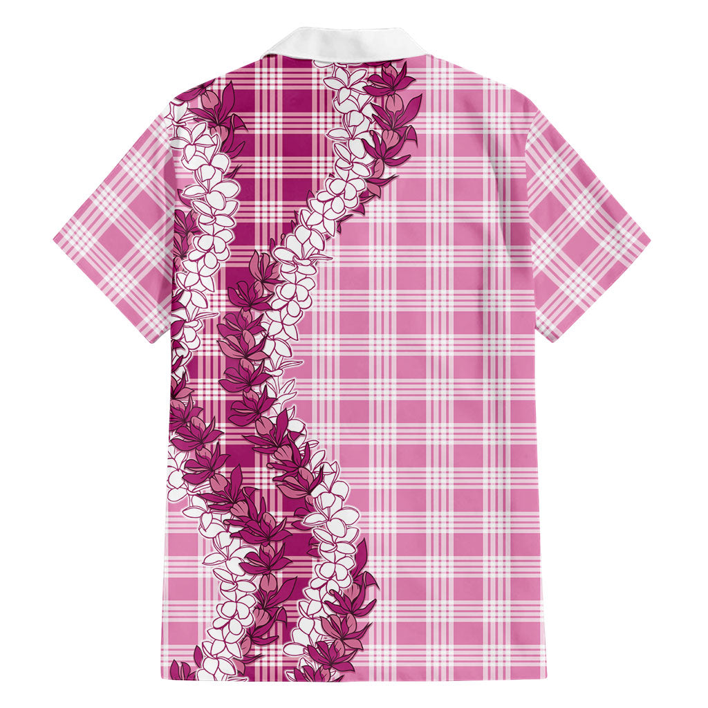 Pink Hawaii Palaka Hawaiian Shirt Hawaiian Honohono Lei