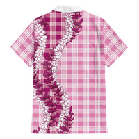Pink Hawaii Palaka Hawaiian Shirt Hawaiian Honohono Lei
