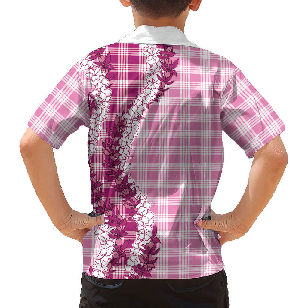 Pink Hawaii Palaka Hawaiian Shirt Hawaiian Honohono Lei