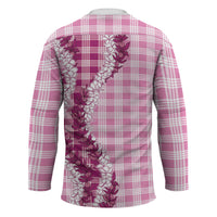 Pink Hawaii Palaka Hockey Jersey Hawaiian Honohono Lei