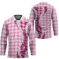 Pink Hawaii Palaka Hockey Jersey Hawaiian Honohono Lei