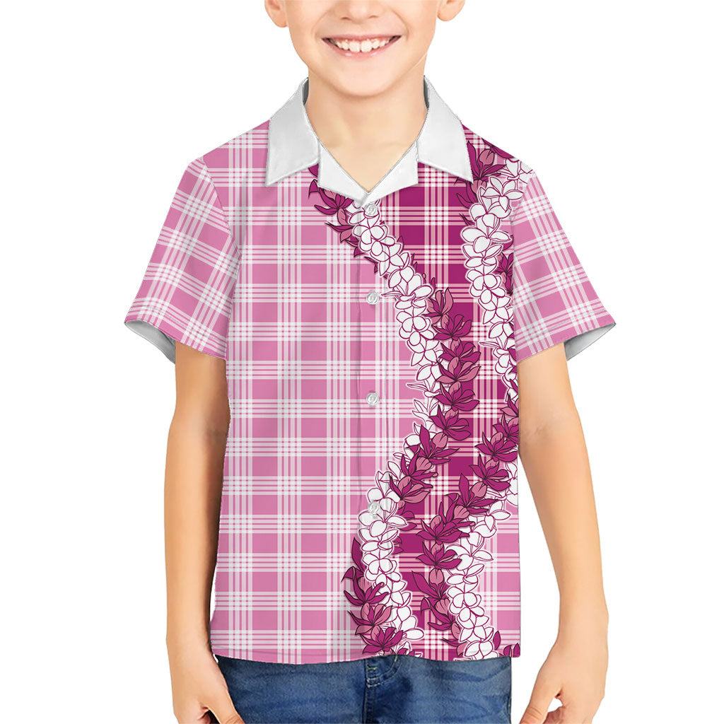 Pink Hawaii Palaka Kid Hawaiian Shirt Hawaiian Honohono Lei
