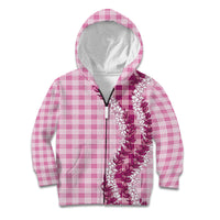 Pink Hawaii Palaka Kid Hoodie Hawaiian Honohono Lei