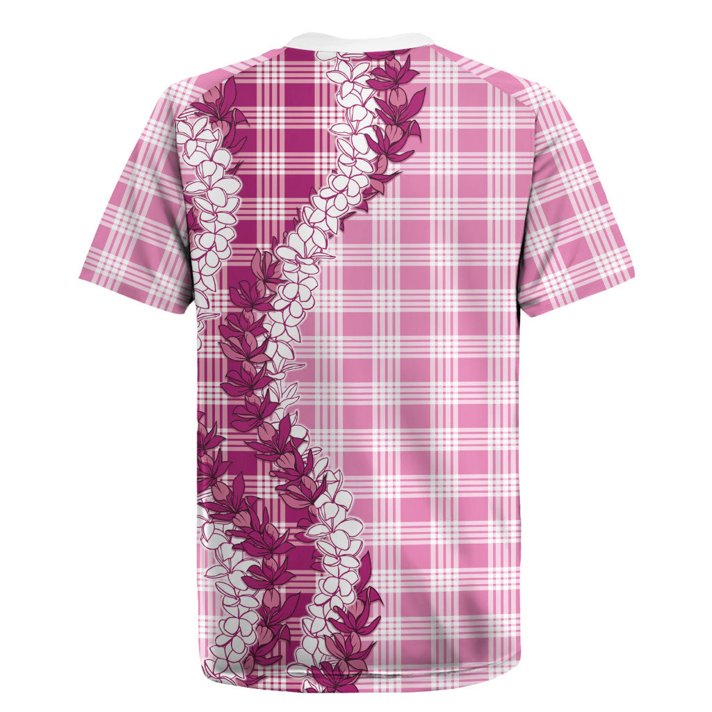 Pink Hawaii Palaka Rugby Jersey Hawaiian Honohono Lei