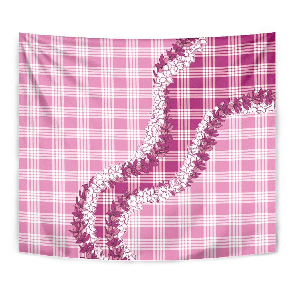 Pink Hawaii Palaka Tapestry Hawaiian Honohono Lei