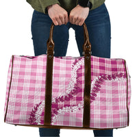 Pink Hawaii Palaka Travel Bag Hawaiian Honohono Lei