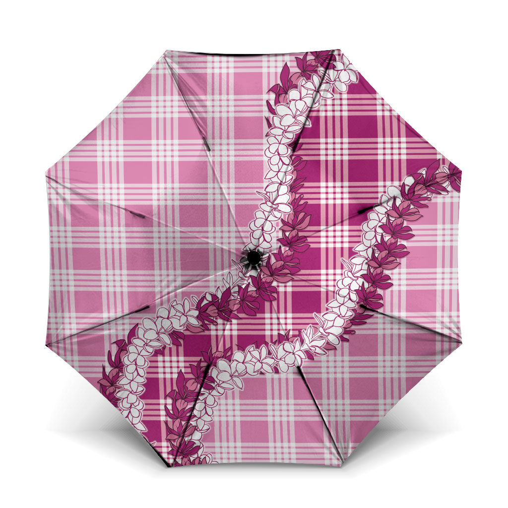 Pink Hawaii Palaka Umbrella Hawaiian Honohono Lei