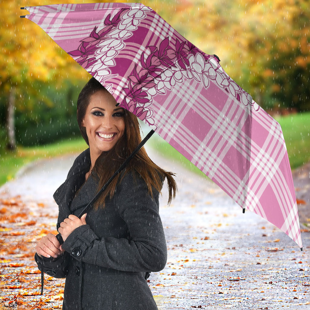 Pink Hawaii Palaka Umbrella Hawaiian Honohono Lei