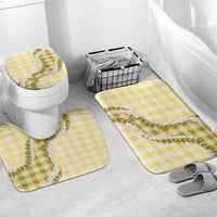 Yellow Hawaii Palaka Bathroom Set Hawaiian Honohono Lei