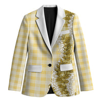 Yellow Hawaii Palaka Blazer Hawaiian Honohono Lei