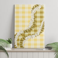 Yellow Hawaii Palaka Canvas Wall Art Hawaiian Honohono Lei