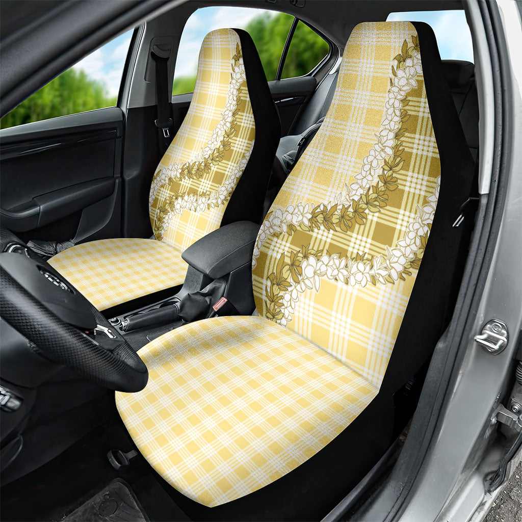 Yellow Hawaii Palaka Car Seat Cover Hawaiian Honohono Lei