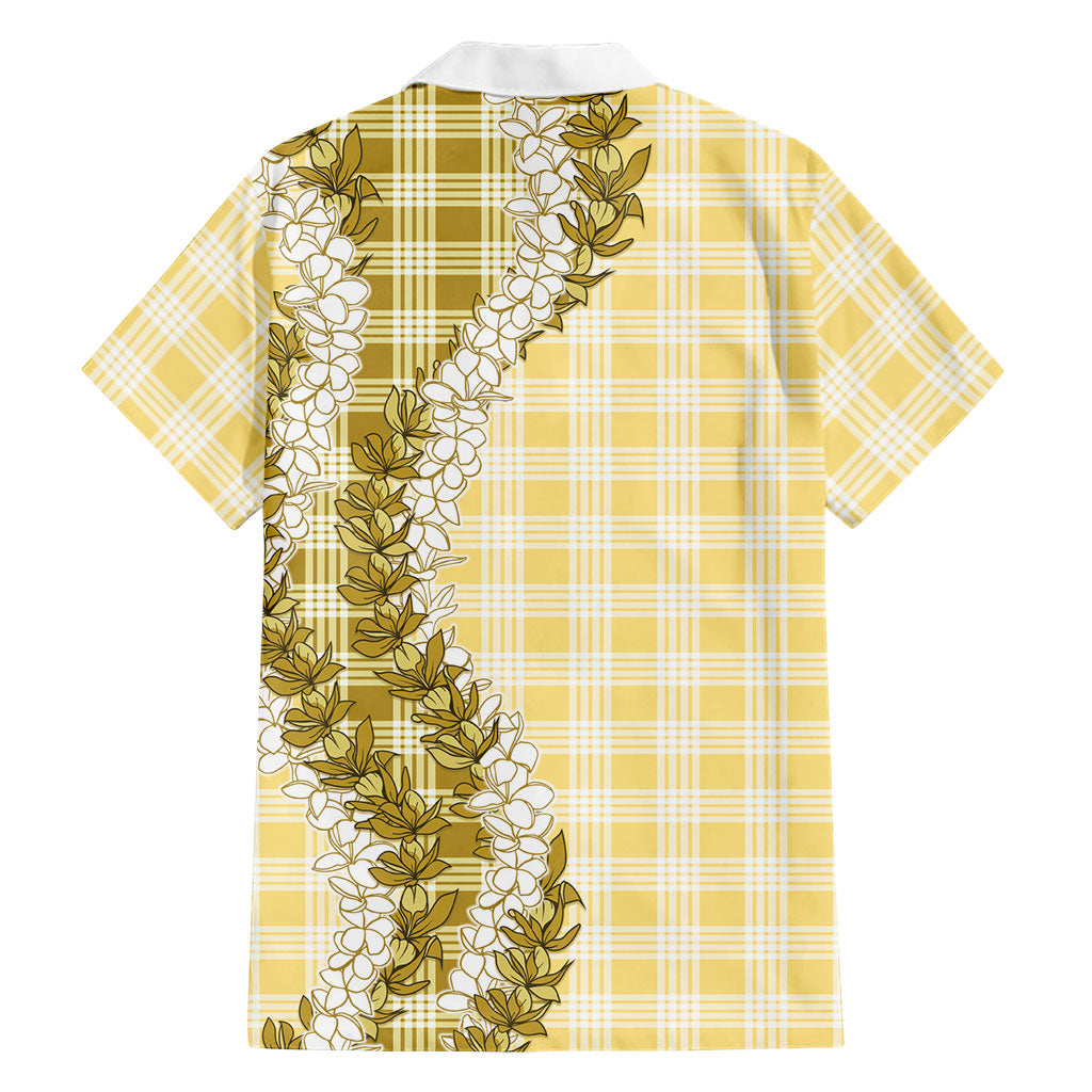 Yellow Hawaii Palaka Hawaiian Shirt Hawaiian Honohono Lei