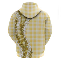 Yellow Hawaii Palaka Hoodie Hawaiian Honohono Lei