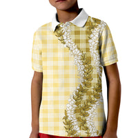 Yellow Hawaii Palaka Kid Polo Shirt Hawaiian Honohono Lei