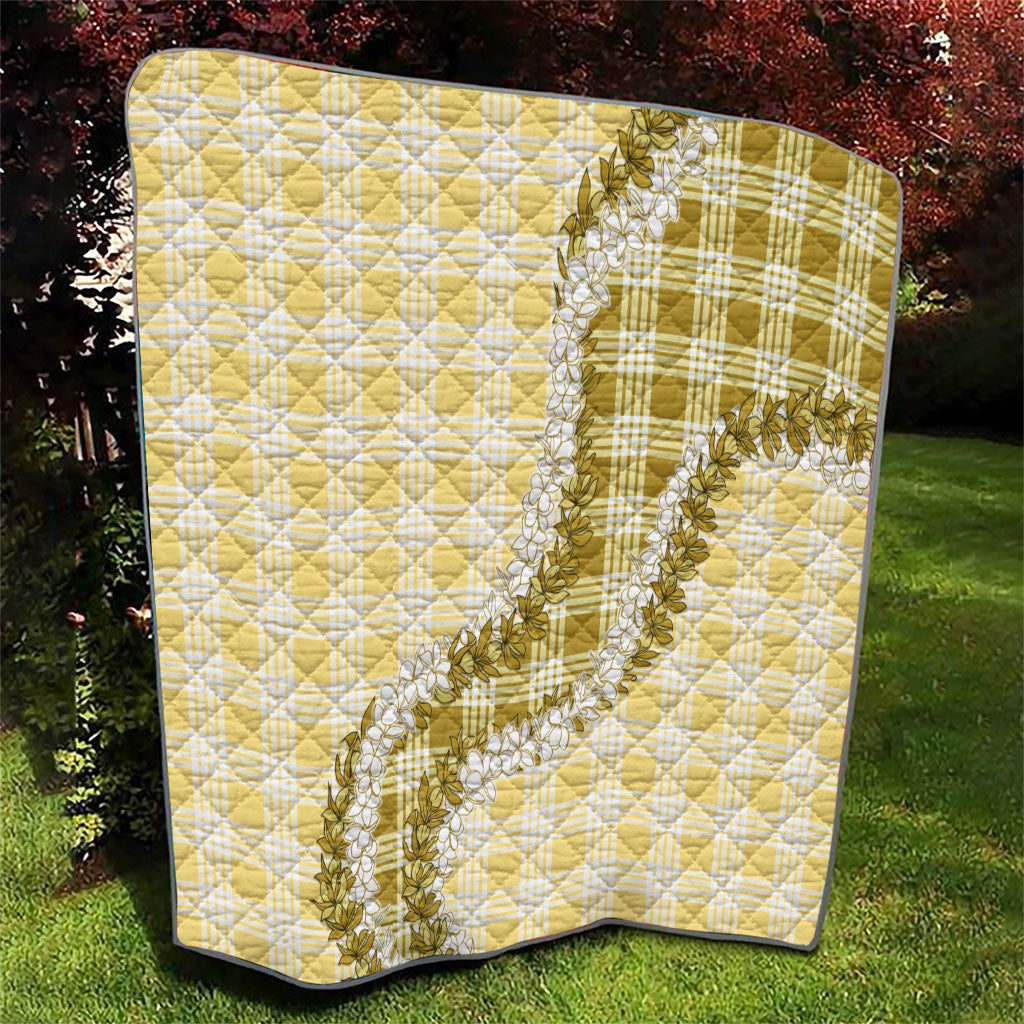 Yellow Hawaii Palaka Quilt Hawaiian Honohono Lei