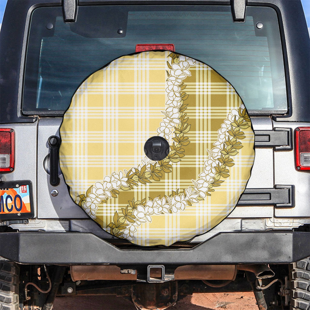 Yellow Hawaii Palaka Spare Tire Cover Hawaiian Honohono Lei