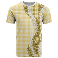 Yellow Hawaii Palaka T Shirt Hawaiian Honohono Lei