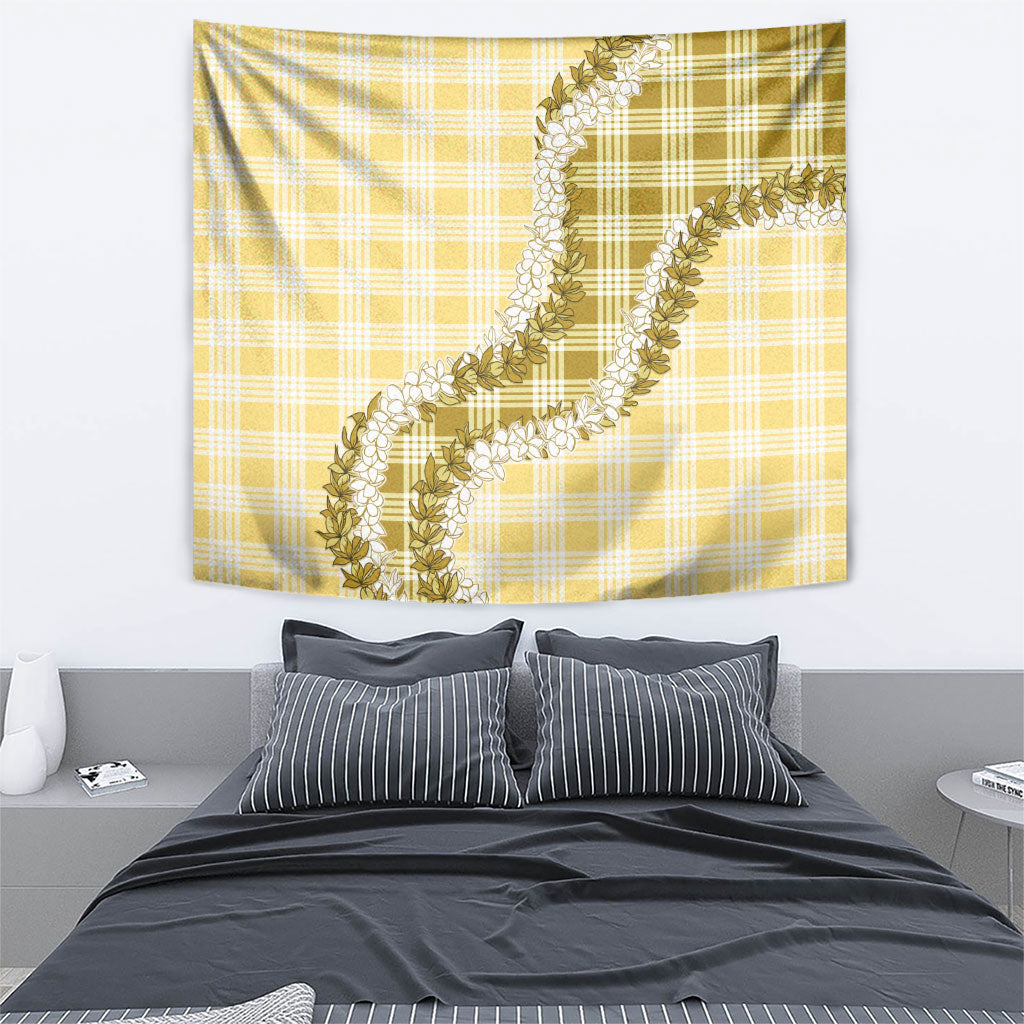 Yellow Hawaii Palaka Tapestry Hawaiian Honohono Lei