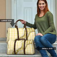 Yellow Hawaii Palaka Travel Bag Hawaiian Honohono Lei