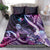 Hawaiian Monk Seal Bedding Set Kakau Tribal Pattern Violet Gradient