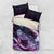 Hawaiian Monk Seal Bedding Set Kakau Tribal Pattern Violet Gradient