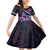 Hawaiian Monk Seal Family Matching Mermaid Dress and Hawaiian Shirt Kakau Tribal Pattern Violet Gradient