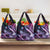 Hawaiian Monk Seal Grocery Bag Kakau Tribal Pattern Violet Gradient