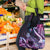 Hawaiian Monk Seal Grocery Bag Kakau Tribal Pattern Violet Gradient